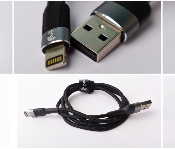Z.PLUS Z18 2.4A كابل قماش ميتال أيفون