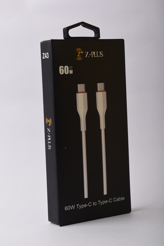 Z43 Z.PLUS 60W كابل طرفين تايب سي فعلي
