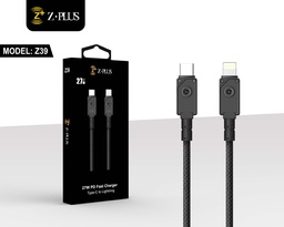 [ZP52] Z39 Z.PLUS 27W كابل تايب سي ايفون قماش فعلي